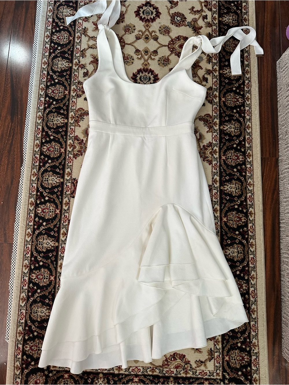 Rebecca Vallance Asymmetrical Ruffle Dress
